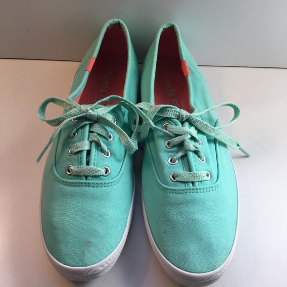 Keds Women's Lace Up  Teal Champion/Tennis/Sneaker Canvas Shoes Size 7.5 - Picture 11 of 12